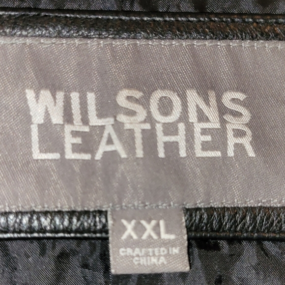 Wilson Leather Vest XXL Vintage Harley Davidson Patch Embossed - Picture 4 of 7